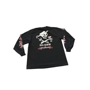 Social Distortion x Loser Machine Black Faded‎ M Long Sleeve T-Shirt Official